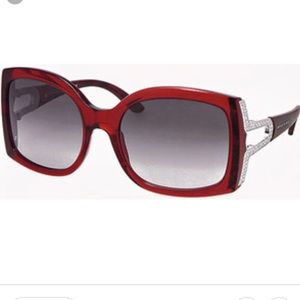 BVLGARI red SWAROVSKI sunglasses very RARE